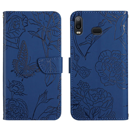 Skin Feel Butterfly Peony Embossed Leather Phone Case, For Samsung Galaxy A10s, For Samsung Galaxy A12, For Samsung Galaxy A13 4G, For Samsung Galaxy A13 5G