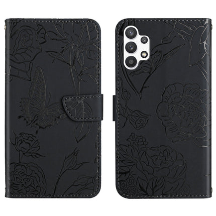 Skin Feel Butterfly Peony Embossed Leather Phone Case, For Samsung Galaxy A32 4G, For Samsung Galaxy A32 5G, For Samsung Galaxy A33 5G, For Samsung Galaxy A40