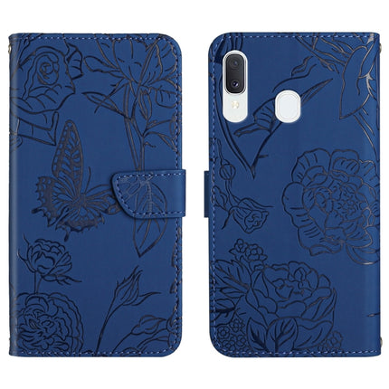 Skin Feel Butterfly Peony Embossed Leather Phone Case, For Samsung Galaxy A32 4G, For Samsung Galaxy A32 5G, For Samsung Galaxy A33 5G, For Samsung Galaxy A40