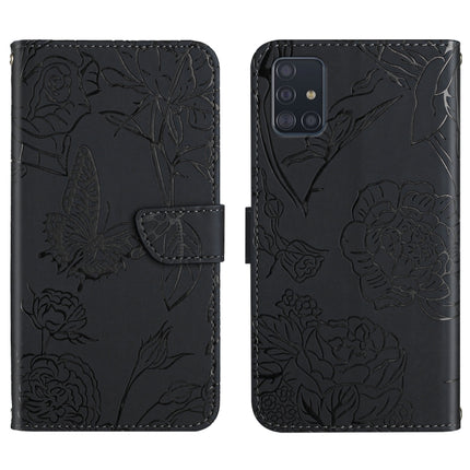 Skin Feel Butterfly Peony Embossed Leather Phone Case, For Samsung Galaxy A71, For Samsung Galaxy A71 5G, For Samsung Galaxy A73 5G, For Samsung Galaxy A81