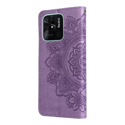 7-petal Flowers Embossed Flip Leather Phone Case, For Xiaomi Redmi 10C 4G / Redmi 10 (India), For Xiaomi Poco X4 Pro 5G, For Honor 50 SE / Huawei nova 9 SE, For OPPO Find X5 Lite / Reno7 5G