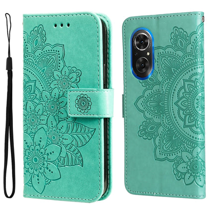 7-petal Flowers Embossed Flip Leather Phone Case, For Xiaomi Redmi 10C 4G / Redmi 10 (India), For Xiaomi Poco X4 Pro 5G, For Honor 50 SE / Huawei nova 9 SE, For OPPO Find X5 Lite / Reno7 5G