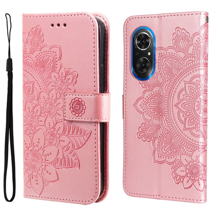 7-petal Flowers Embossed Flip Leather Phone Case, For Xiaomi Redmi 10C 4G / Redmi 10 (India), For Xiaomi Poco X4 Pro 5G, For Honor 50 SE / Huawei nova 9 SE, For OPPO Find X5 Lite / Reno7 5G