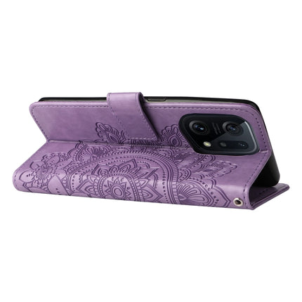 7-petal Flowers Embossed Flip Leather Phone Case, For OPPO Find X5, For OPPO Find X5 Pro, For vivo Y15s 2021 / Y15a