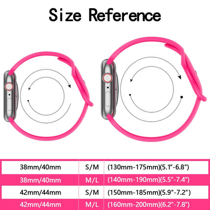 Butterfly Buckle Silicone Watchband, Size: S For Apple Watch Series, 7 41mm / 6&SE&5&4 40mm / 3&2&1 38mm