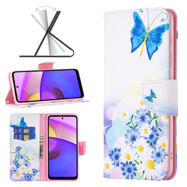 Colored Drawing Pattern Leather Phone Case, For Motorola Moto E40 / E30, For Motorola Moto G22, For Motorola Moto G31 / G41