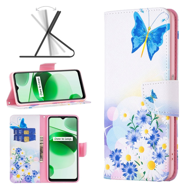 Colored Drawing Pattern Leather Phone Case, For OPPO Realme C35, For Xiaomi Redmi Note 11 Pro International, For Xiaomi 12 Pro