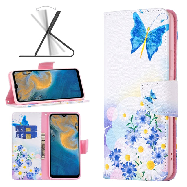 Colored Drawing Pattern Leather Phone Case, For ZTE Blade A51, For ZTE Blade A71