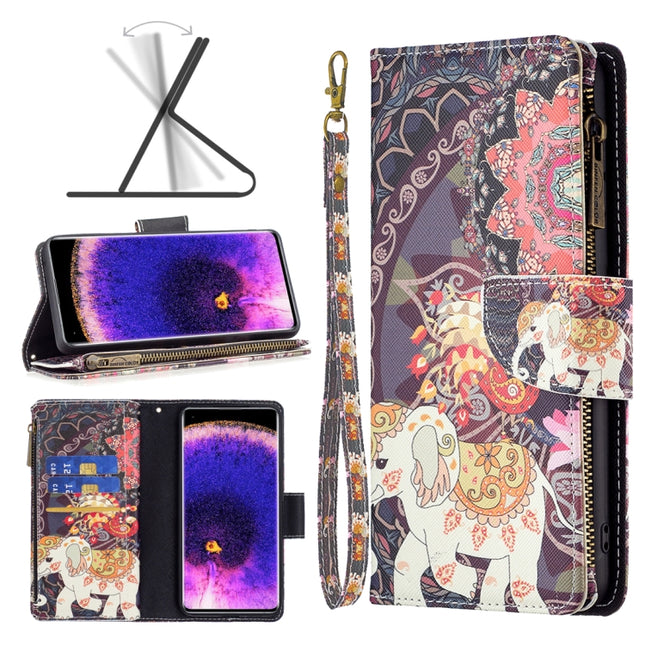 Colored Drawing Pattern Zipper Leather Phone Case, For OPPO Find X5, For OPPO Realme C35