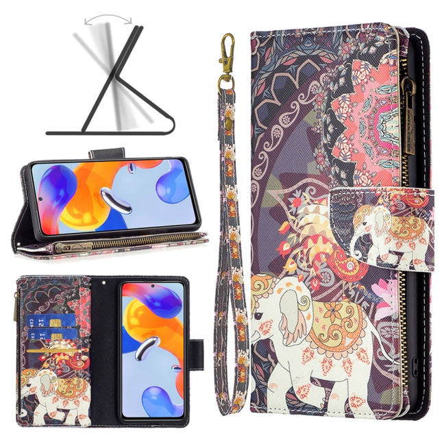 Colored Drawing Pattern Zipper Leather Phone Case, For Xiaomi Redmi Note 11 Pro International, For Honor X20