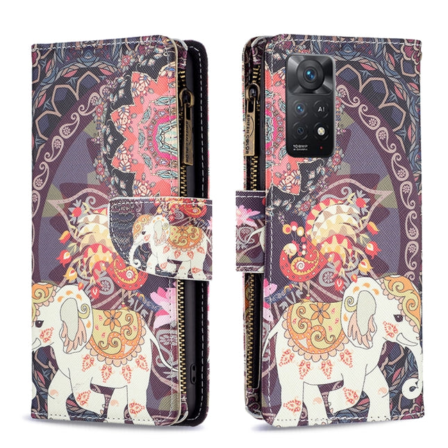Colored Drawing Pattern Zipper Leather Phone Case, For Xiaomi Redmi Note 11 Pro International, For Honor X20