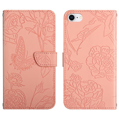 Skin Feel Butterfly Peony Geprägte Leder-Telefonhülle, Für iPhone SE 2022 / SE 2020 / 8 / 7, Für iPhone 8 Plus / 7 Plus, Für iPhone 11, Für iPhone 11 Pro, Für iPhone 11 Pro Max, Für iPhone 12