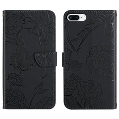 Skin Feel Butterfly Peony Geprägte Leder-Telefonhülle, Für iPhone SE 2022 / SE 2020 / 8 / 7, Für iPhone 8 Plus / 7 Plus, Für iPhone 11, Für iPhone 11 Pro, Für iPhone 11 Pro Max, Für iPhone 12