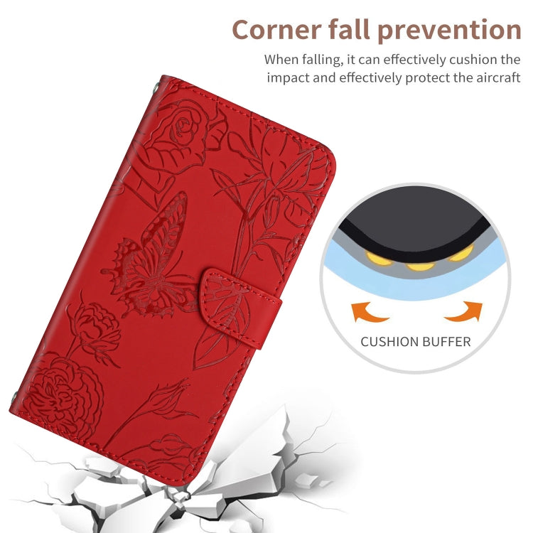 Skin Feel Butterfly Peony Geprägte Leder-Handyhülle, Für iPhone 13 Pro Max, Für iPhone XS / X, Für iPhone XR, Für iPhone XS Max