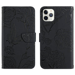 Skin Feel Butterfly Peony Embossed Leather Phone Case, For iPhone 12 mini, For iPhone 12 Pro, For iPhone 12 Pro Max, For iPhone 13, For iPhone 13 mini, For iPhone 13 Pro