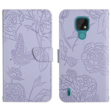 Skin Feel Butterfly Peony Embossed Leather Phone Case, For Motorola Moto E7, For Motorola Moto E7 Power, For Motorola Moto E20 / E30 / E40, For Motorola Edge 20