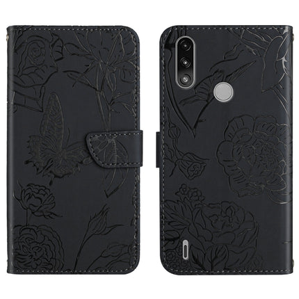 Skin Feel Butterfly Peony Embossed Leather Phone Case, For Motorola Moto E7, For Motorola Moto E7 Power, For Motorola Moto E20 / E30 / E40, For Motorola Edge 20