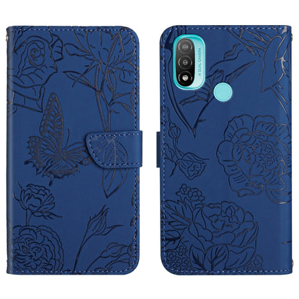 Skin Feel Butterfly Peony Embossed Leather Phone Case, For Motorola Moto E7, For Motorola Moto E7 Power, For Motorola Moto E20 / E30 / E40, For Motorola Edge 20