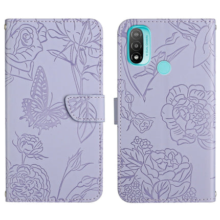 Skin Feel Butterfly Peony Embossed Leather Phone Case, For Motorola Moto E7, For Motorola Moto E7 Power, For Motorola Moto E20 / E30 / E40, For Motorola Edge 20