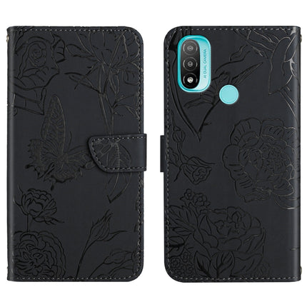 Skin Feel Butterfly Peony Embossed Leather Phone Case, For Motorola Moto E7, For Motorola Moto E7 Power, For Motorola Moto E20 / E30 / E40, For Motorola Edge 20