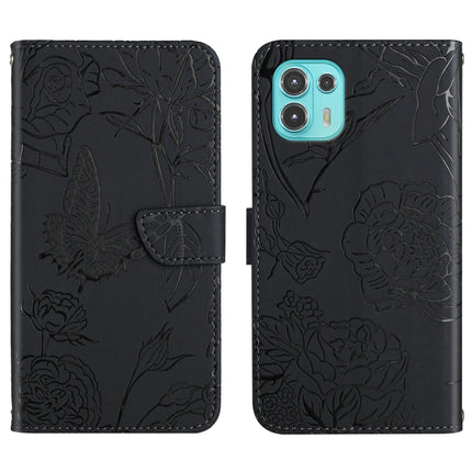 Skin Feel Butterfly Peony Embossed Leather Phone Case, For Motorola Edge 20 Lite, For Motorola Edge 20 Pro, For Motorola Edge 30 Pro, For Motorola Edge S