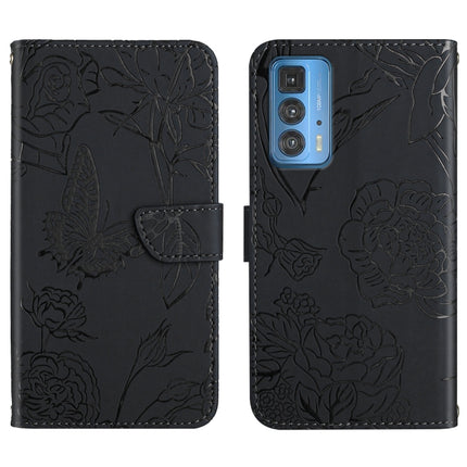 Skin Feel Butterfly Peony Embossed Leather Phone Case, For Motorola Edge 20 Lite, For Motorola Edge 20 Pro, For Motorola Edge 30 Pro, For Motorola Edge S