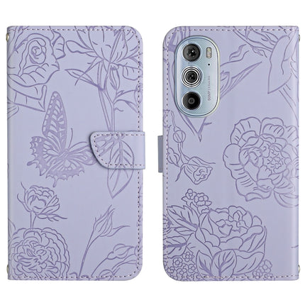 Skin Feel Butterfly Peony Embossed Leather Phone Case, For Motorola Edge 20 Lite, For Motorola Edge 20 Pro, For Motorola Edge 30 Pro, For Motorola Edge S