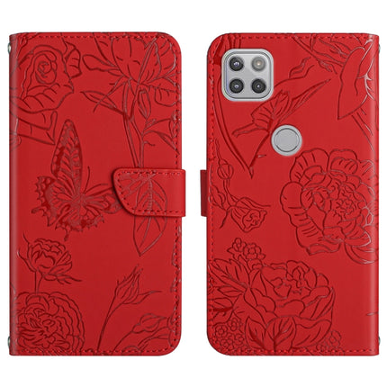 Skin Feel Butterfly Peony Embossed Leather Phone Case, For Motorola Edge X30, For Motorola Moto G 5G, For Motorola Moto G 5G Plus, For Motorola Moto G Play 2021