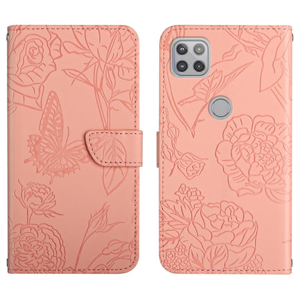 Skin Feel Butterfly Peony Embossed Leather Phone Case, For Motorola Edge X30, For Motorola Moto G 5G, For Motorola Moto G 5G Plus, For Motorola Moto G Play 2021