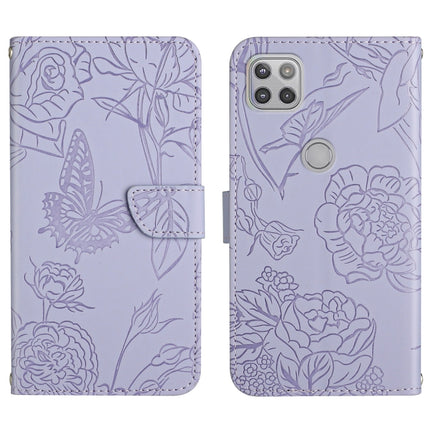 Skin Feel Butterfly Peony Embossed Leather Phone Case, For Motorola Edge X30, For Motorola Moto G 5G, For Motorola Moto G 5G Plus, For Motorola Moto G Play 2021