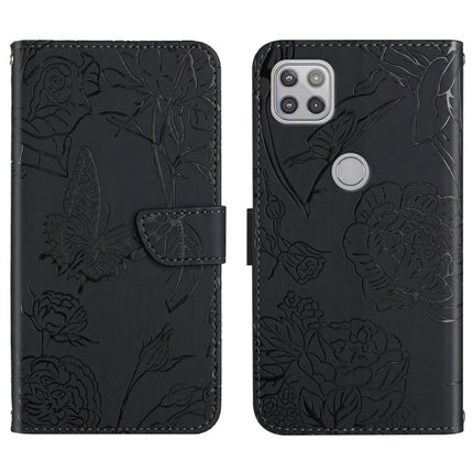 Skin Feel Butterfly Peony Embossed Leather Phone Case, For Motorola Edge X30, For Motorola Moto G 5G, For Motorola Moto G 5G Plus, For Motorola Moto G Play 2021