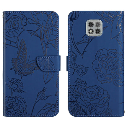 Skin Feel Butterfly Peony Embossed Leather Phone Case, For Motorola Moto G Power 2021, For Motorola Moto G Power 2022, For Motorola Moto G Pure 2021, For Motorola Moto G Stylus 5G