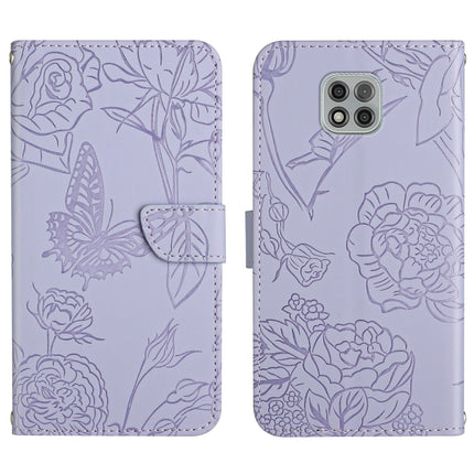 Skin Feel Butterfly Peony Embossed Leather Phone Case, For Motorola Moto G Power 2021, For Motorola Moto G Power 2022, For Motorola Moto G Pure 2021, For Motorola Moto G Stylus 5G