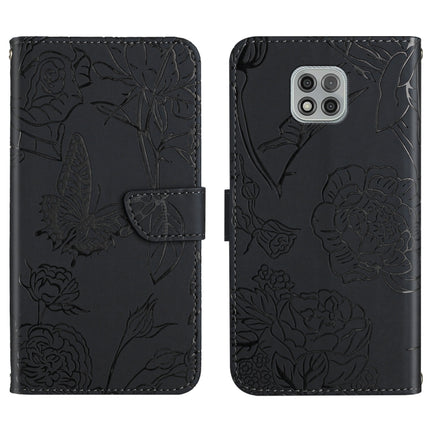Skin Feel Butterfly Peony Embossed Leather Phone Case, For Motorola Moto G Power 2021, For Motorola Moto G Power 2022, For Motorola Moto G Pure 2021, For Motorola Moto G Stylus 5G