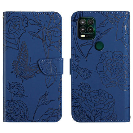 Skin Feel Butterfly Peony Embossed Leather Phone Case, For Motorola Moto G Power 2021, For Motorola Moto G Power 2022, For Motorola Moto G Pure 2021, For Motorola Moto G Stylus 5G