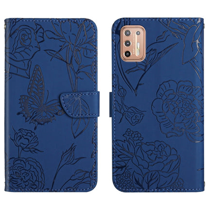 Skin Feel Butterfly Peony Embossed Leather Phone Case, For Motorola Moto G9, For Motorola Moto G9 Plus, For Motorola Moto G9 Power, For Motorola Moto G22