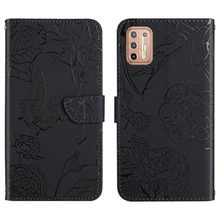 Skin Feel Butterfly Peony Embossed Leather Phone Case, For Motorola Moto G9, For Motorola Moto G9 Plus, For Motorola Moto G9 Power, For Motorola Moto G22