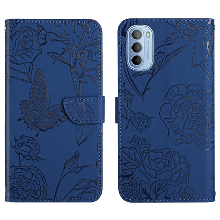 Skin Feel Butterfly Peony Embossed Leather Phone Case, For Motorola Moto G30, For Motorola Moto G31 / G41, For Motorola Moto G50, For Motorola Moto G51