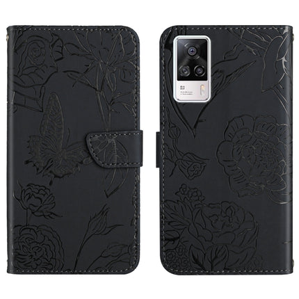 Skin Feel Butterfly Peony Embossed Leather Phone Case, For vivo S7 / V20 Pro, For vivo S9, For vivo S9e, For vivo S10 / S10 Pro