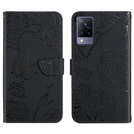 Skin Feel Butterfly Peony Embossed Leather Phone Case, For vivo V20 SE, For vivo V21 5G, For vivo V21e, For vivo Y20