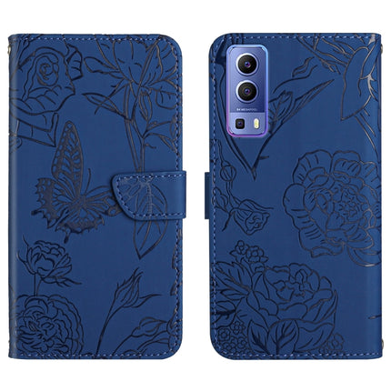 Skin Feel Butterfly Peony Embossed Leather Phone Case, For vivo Y51 2020, For vivo Y70s, For vivo Y72 5G
