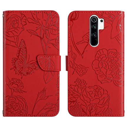 Skin Feel Butterfly Peony Embossed Leather Phone Case, For Xiaomi Redmi 8 / 8A, For Xiaomi Redmi 9, For Xiaomi Redmi 9A, For Xiaomi Redmi 9C