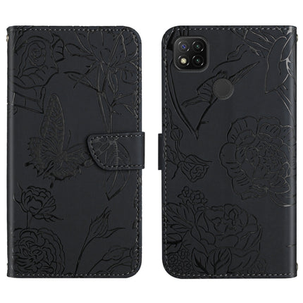 Skin Feel Butterfly Peony Embossed Leather Phone Case, For Xiaomi Redmi 8 / 8A, For Xiaomi Redmi 9, For Xiaomi Redmi 9A, For Xiaomi Redmi 9C