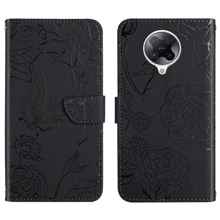 Skin Feel Butterfly Peony Embossed Leather Phone Case, For Xiaomi Redmi 10 4G, For Xiaomi Redmi 10 5G / Note 11E, For Xiaomi Redmi 10C, For Xiaomi Redmi K30 Pro