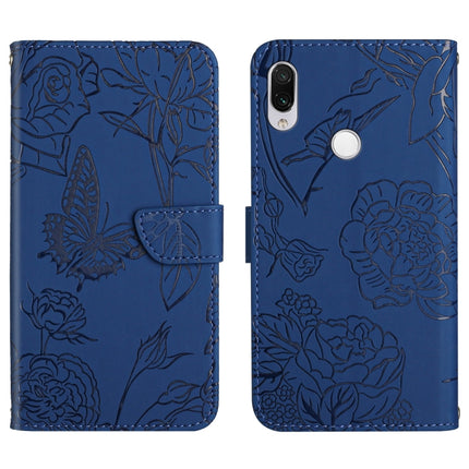 Skin Feel Butterfly Peony Embossed Leather Phone Case, For Xiaomi Redmi K40, For Xiaomi Redmi Note 7, For Xiaomi Redmi Note 8, For Xiaomi Redmi Note 8 Pro