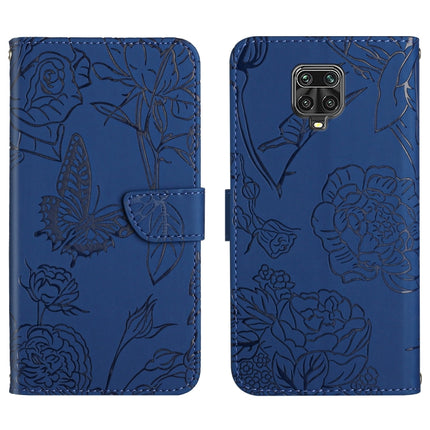 Skin Feel Butterfly Peony Embossed Leather Phone Case, For Xiaomi Redmi Note 8T, For Xiaomi Redmi Note 9 4G, For Xiaomi Redmi Note 9 5G, For Xiaomi Redmi Note 9 Pro