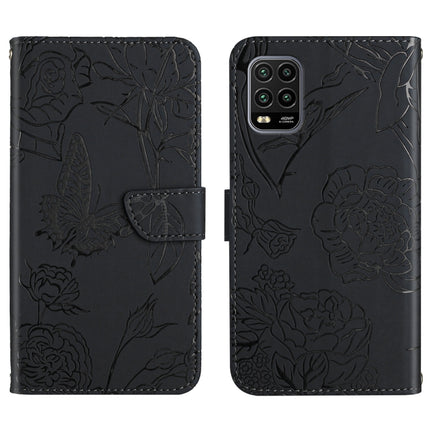 Skin Feel Butterfly Peony Embossed Leather Phone Case, For Xiaomi Redmi Note 11 5G Chinese Version, For Xiaomi Redmi Note 11 Pro Foreign Version, For Xiaomi Redmi Note 11 Pro / Poco M4 Pro 5G, For Xiaomi Mi 10 Lite 5G