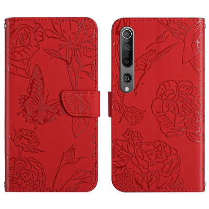 Skin Feel Butterfly Peony Embossed Leather Phone Case, For Xiaomi Mi 10 / 10 Pro 5G, For Xiaomi Mi 10T 5G, For Xiaomi Mi 11, For Xiaomi Mi 11 Lite