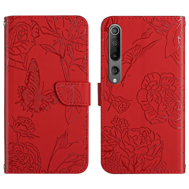 Skin Feel Butterfly Peony Embossed Leather Phone Case, For Xiaomi Mi 10 / 10 Pro 5G, For Xiaomi Mi 10T 5G, For Xiaomi Mi 11, For Xiaomi Mi 11 Lite