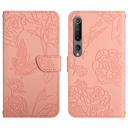 Skin Feel Butterfly Peony Embossed Leather Phone Case, For Xiaomi Mi 10 / 10 Pro 5G, For Xiaomi Mi 10T 5G, For Xiaomi Mi 11, For Xiaomi Mi 11 Lite